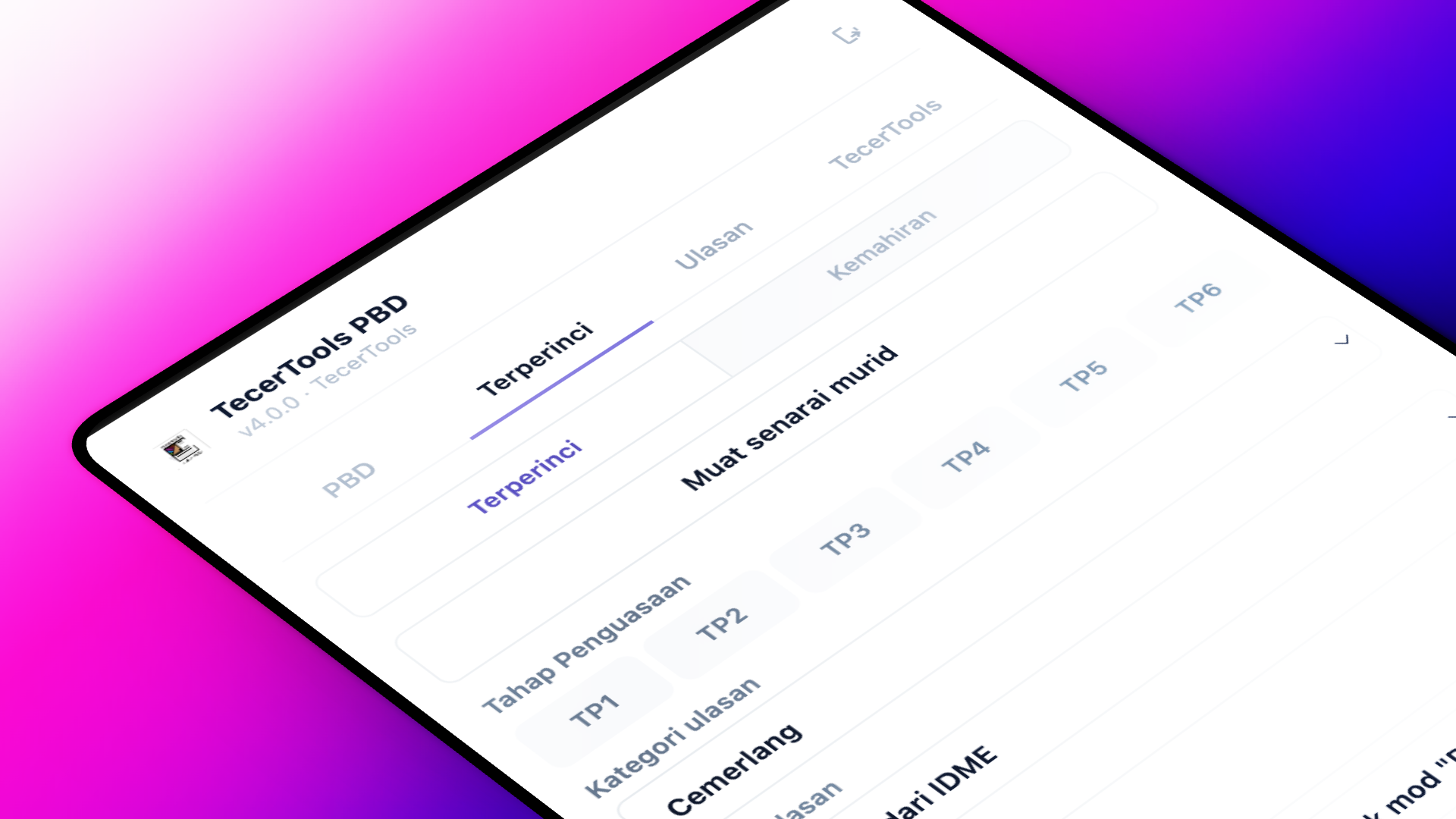 Paparan hero TecerTools PBD pada halaman IDME